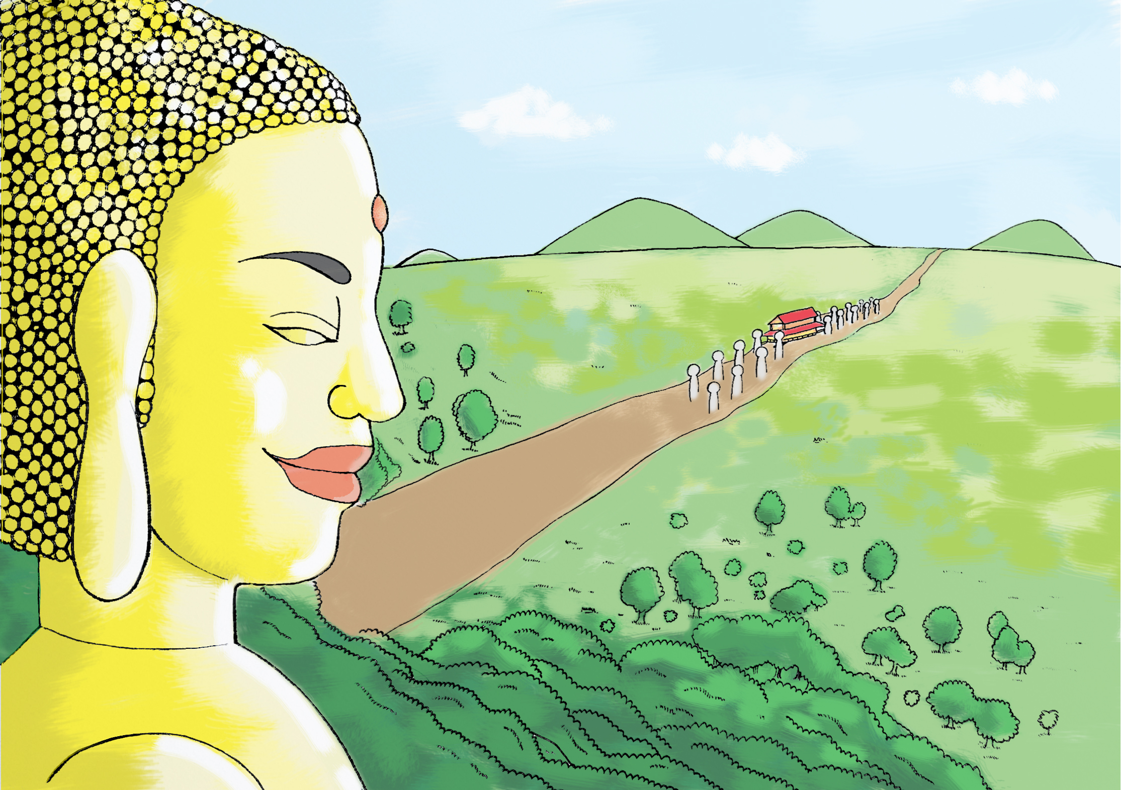 「ウドン山の大仏」